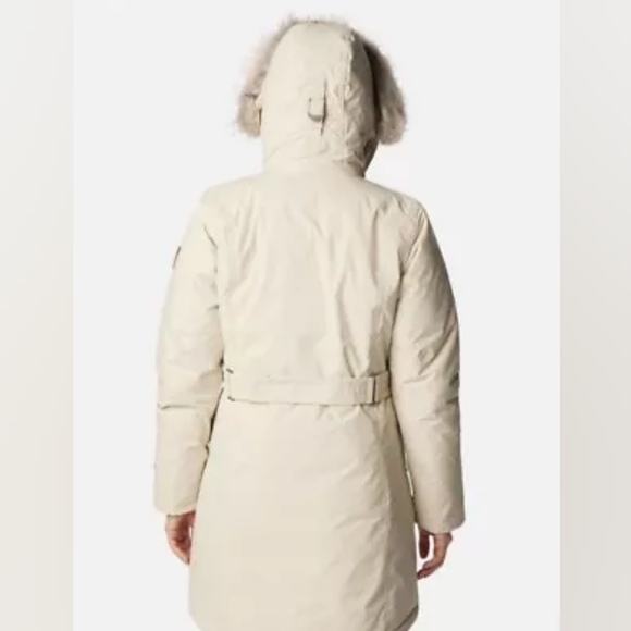 🐢 NWT Columbia Women’s Icelandite Turbodown Jacket Cream XL - Picture 1 of 17
